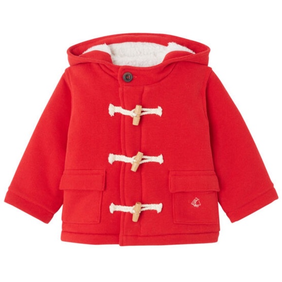 Baby Boy Boys Red Duffle Coat Petit Bateau Jackets Coats Petit